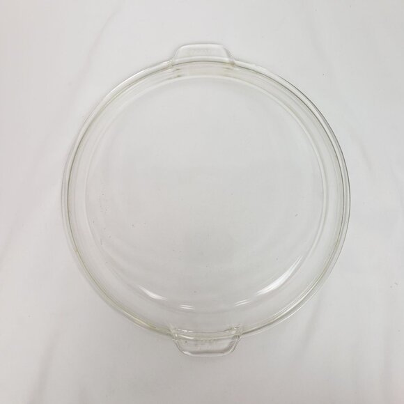 VINTAGE Pyrex 686C A-Z Clear Pie Plate Baking Dish Pan Replacement Lid 9"X1.25" - Picture 4 of 6